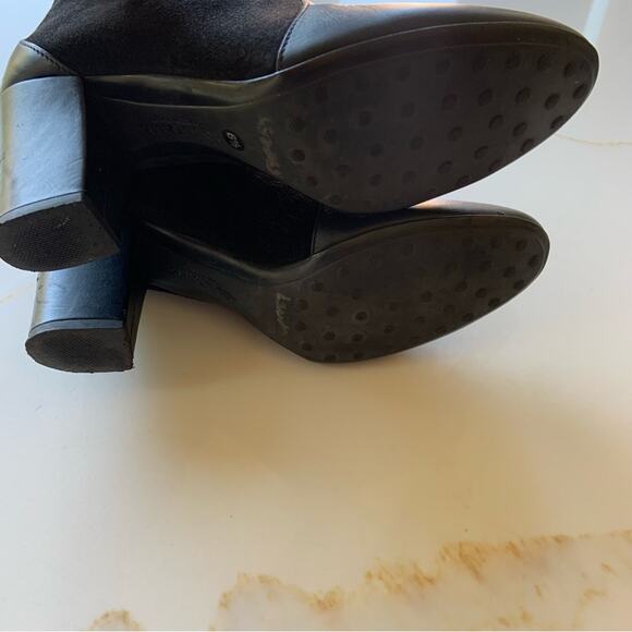 Aquatalia Black Ankle Booties Genuine Leather Size 6.5 Heeled Boots $550 Retail - Picture 9 of 16